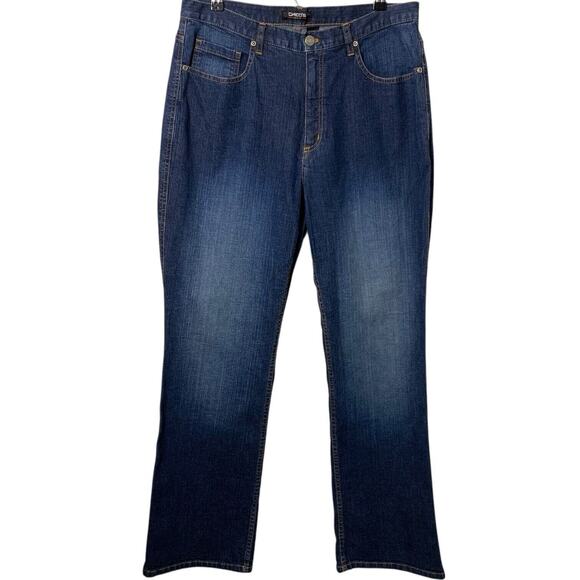 Chicos Jeans Women's Size 2 Define Me Straight Cut High Rose Stretch Comfort - Picture 1 of 8